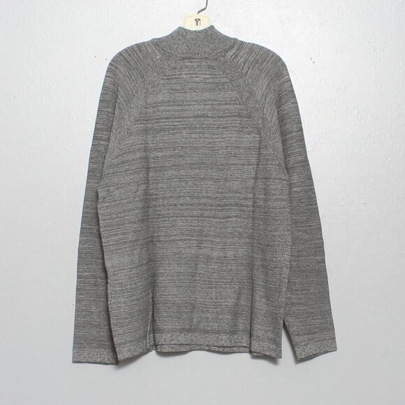 Flag and Anthem NwT Macys gray quarter zip gray cotton sweater - Picture 2 of 10